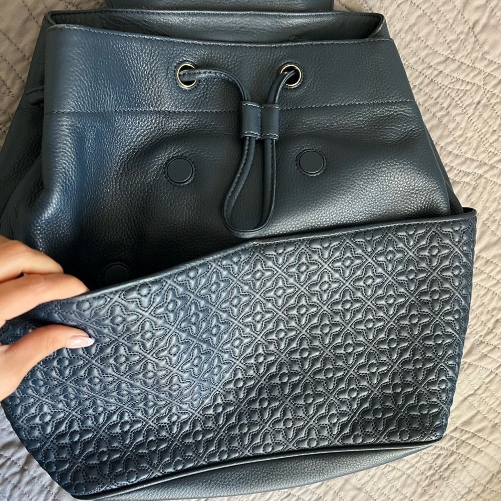 Tory Burch Navy Blue Backpack - Picture 4 of 15